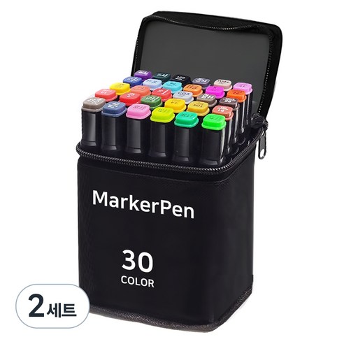 다다 디자인 드로잉 마카펜 천케이스, 30색, 2세트