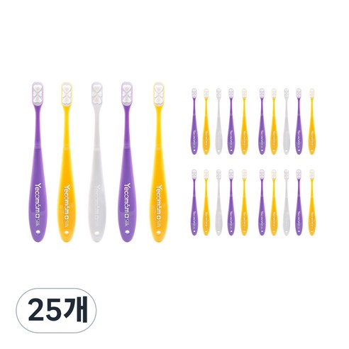 예꼬맘 실크 베이비용 칫솔 1단계, 랜덤발송, 1개입, 25개