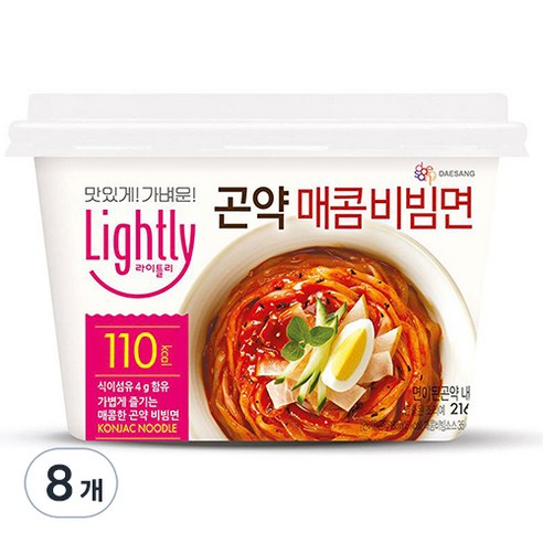 라이틀리 곤약 매콤 비빔면 216.5g, 8개