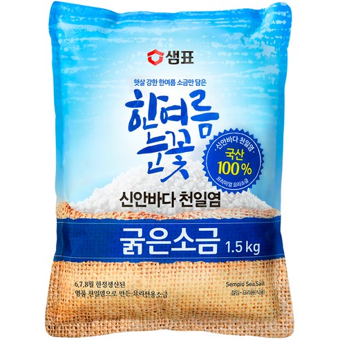 샘표 한여름 눈꽃 굵은소금, 1.5kg, 1개