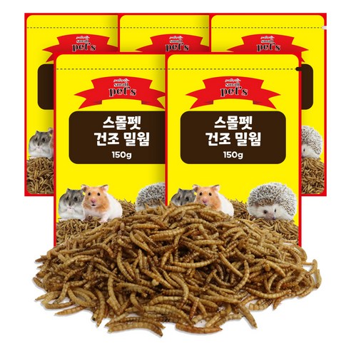 스몰펫 건조밀웜, 150g, 5개