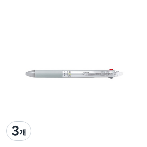 파이롯트 프릭션 2색 2C 볼펜 0.38mm, 실버, 3개