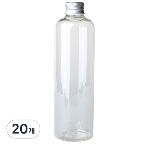 병도매닷컴 DT300 투명 음료용기 알루미늄 실버캡, 300ml, 20개