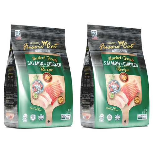 퍼시캣 전연령용 고양이 레시피 건식사료, 닭+연어, 1kg, 2개