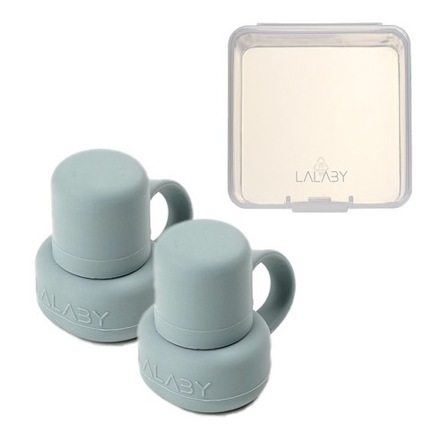 랄라비 실리콘 파우치 토퍼 2P 세트 빨대컵부속용품, 토퍼2P(Gray)..., 1세트