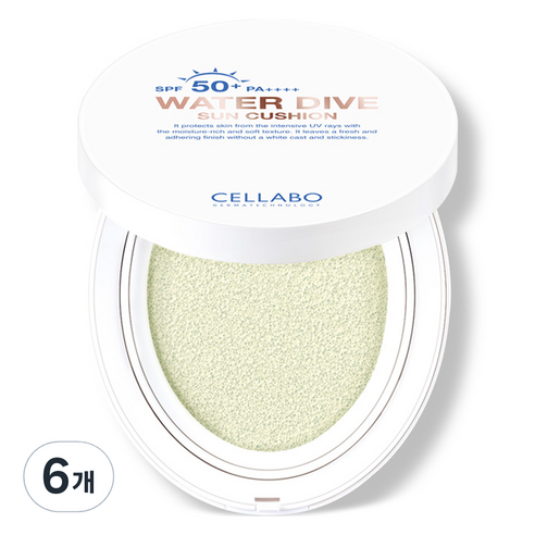 셀라보 워터다이브 선쿠션 SPF50+ PA++++, 23g, 6개