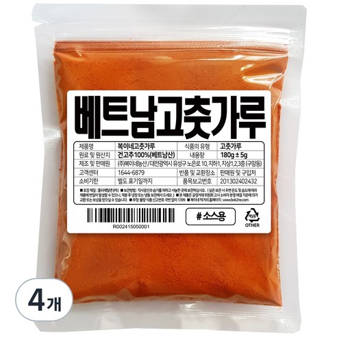 복이네먹거리 베트남 고춧가루 소스분말용, 180g, 4개