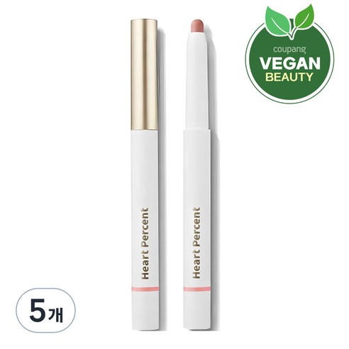 하트퍼센트 도트 온 무드 립펜슬 0.8g, #02 크리미핑크, 5개