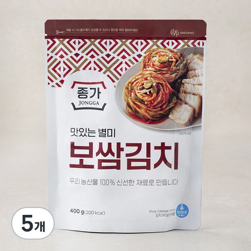 종가 맛있는 별미 보쌈김치, 400g, 5개