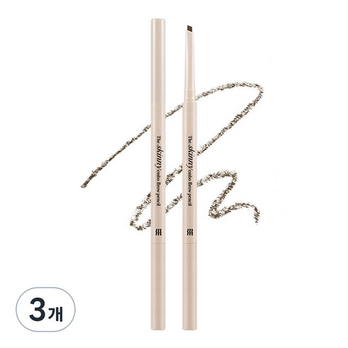 머지 더 스키니 엠보 브로우 펜슬 0.07g, SB3 애쉬 브라운, 3개
