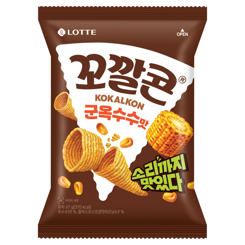 꼬깔콘 군옥수수맛, 67g, 1개