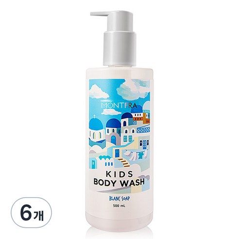 몽프라 키즈 바디워시 블랑솝 비누향, 6개, 500ml