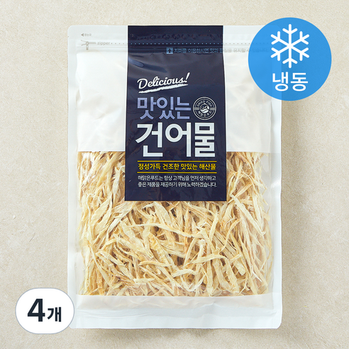 해맑은푸드 손질 황태채 (냉동), 200g, 4개