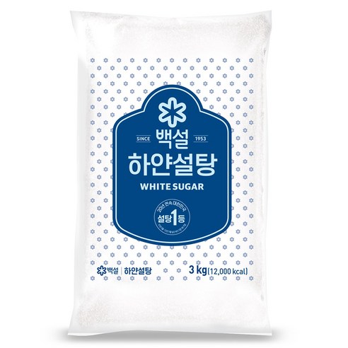 백설 하얀설탕, 3kg, 1개