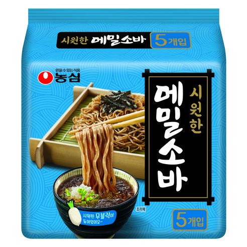 농심 메밀소바, 127g, 10개