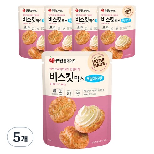 큐원 홈메이드 비스킷믹스 크림치즈맛, 5개, 250g