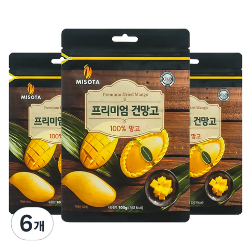 애플트리 프리미엄 건망고, 6개, 100g
