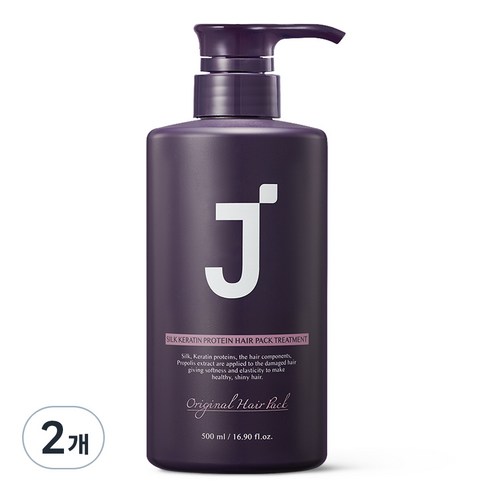 제이숲 실크 케라틴 단백질 헤어팩 트리트먼트, 500ml, 2개