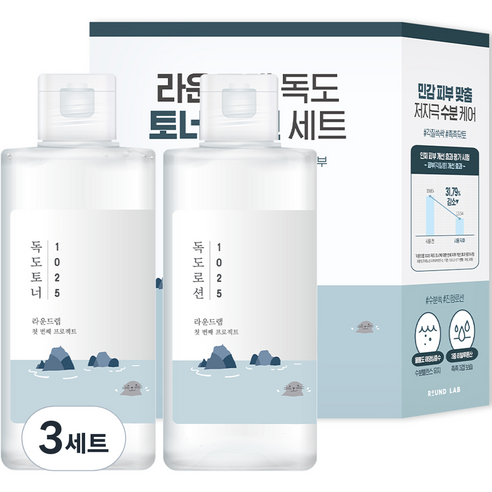 라운드랩 독도 토너 200ml + 로션 200ml 세트, 3세트