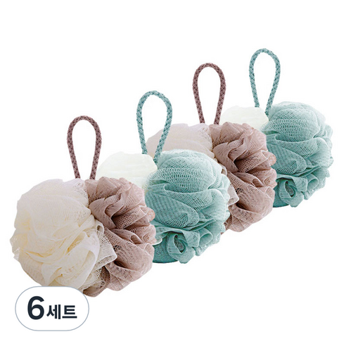 더자카 투톤 샤워볼, C타입, 4개입, 6세트