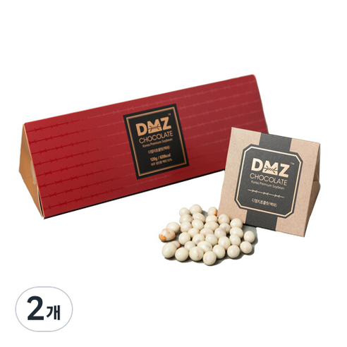 DMZ 파주 장단콩 삼각 백태 초콜릿, 2개, 120g