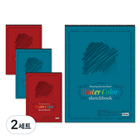 몽땅 전문가용 스케치북 200g 2종 x 2p세트, 8절, 18매, 2세트