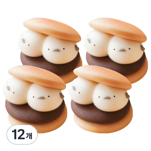 루시마켓 마카롱 디저트 DIY 재료 브라운 오목눈이 20mm, 12개