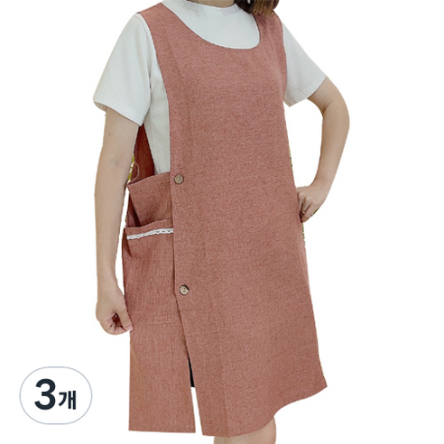 데코나인 엘르 앞치마, 브릭레드, 3개