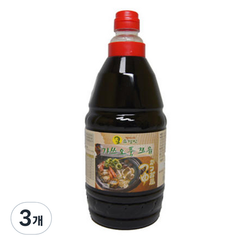 [유경빈 소스] 가쓰오풍쯔유, 3개, 1.8L