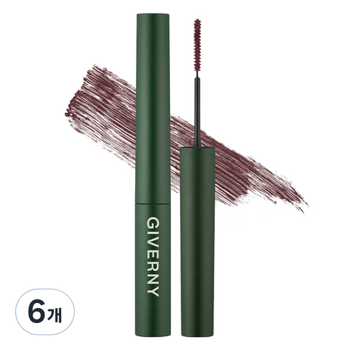 지베르니 밀착 센서티브 마스카라 3.5g, 03 로즈 브라운, 6개