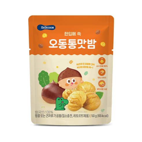 베베쿡 유아용 오동통통맛밤, 밤, 1개