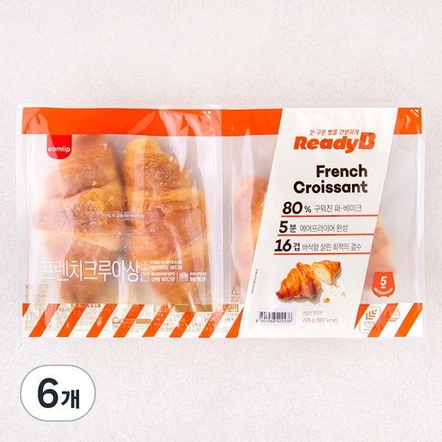 삼립 레디비 프렌치 크루아상 4개입, 225g, 6개