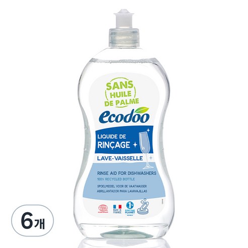 에코두 프랑스 식기세척기 린스, 500ml, 6개
