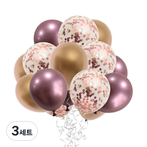 마켓감성 파티장식 풍선 15p, 타입5, 3세트