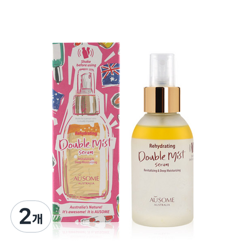 오우썸 딥 모이스처라이징 더블 미스트 세럼, 120ml, 2개