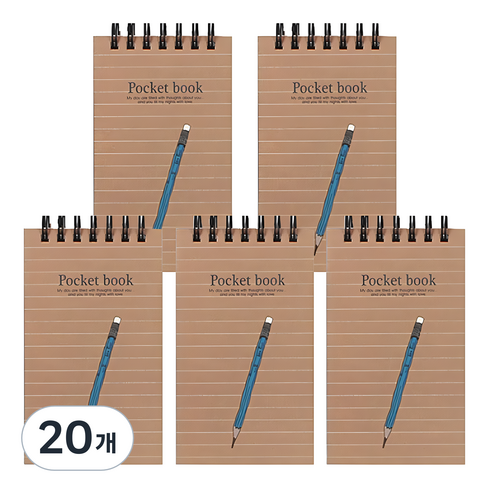 톡톡팬시 포켓 상철 수첩 60매, 스트라이프, 20개