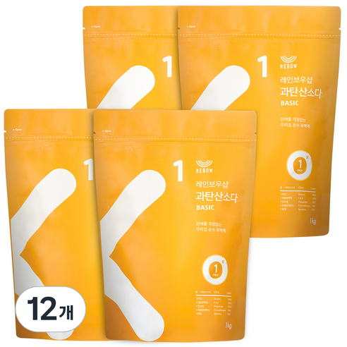 레인보우샵 과탄산소다 베이직, 1kg, 12개