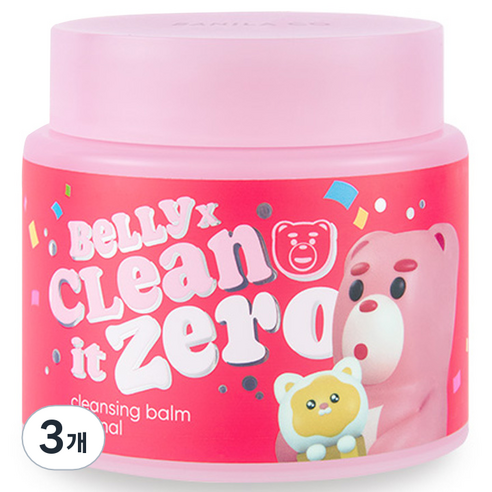 바닐라코 벨리곰 에디션 클린 잇 제로 오리지널 클렌징밤, 180ml, 3개