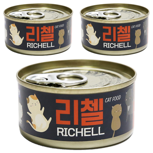 테비토퍼 고양이 리첼 캔, 참치, 80g, 72개