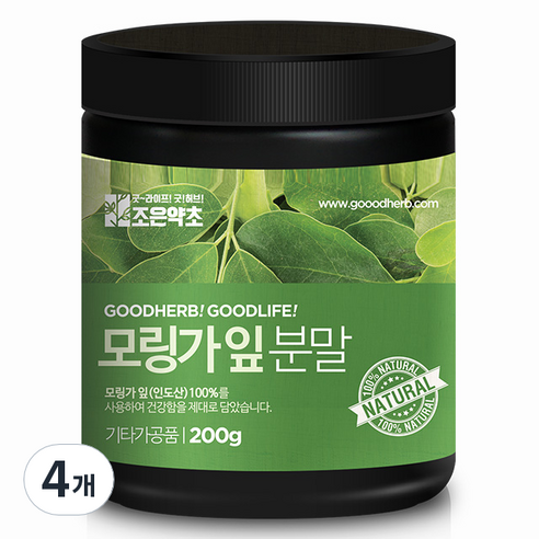 조은약초 프리미엄 모링가 잎가루, 4개