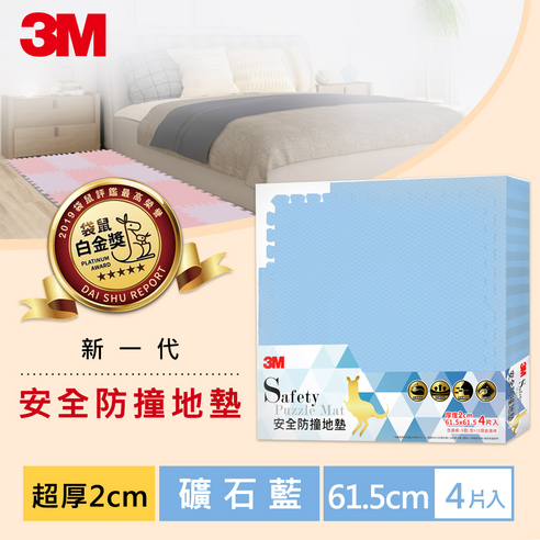 MLLM:3M MLLM:安全防撞地墊 MLLM:4片入 MLLM:厚度2CM MLLM:阻隔噪音 MLLM:回復性佳 MLLM:無刺鼻味 MLLM:表面抗污 MLLM:歐盟CE標準 MLLM:SGS