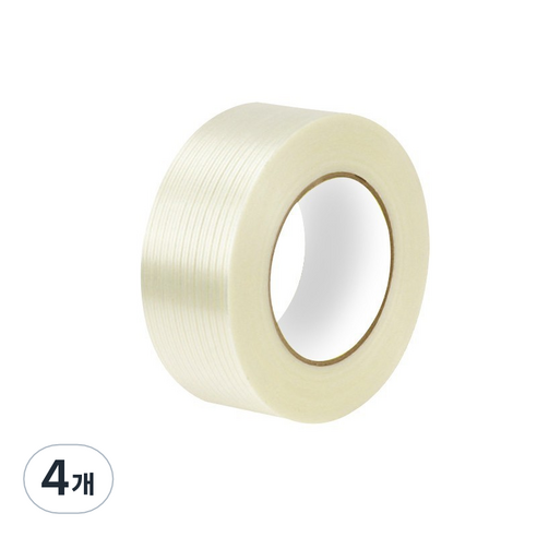 6 투명 유리섬유 스트라이프 테이프 5cm x 50m, 4개