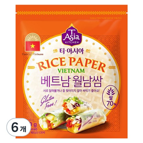 티아시아키친 베트남 월남쌈, 200g, 6개