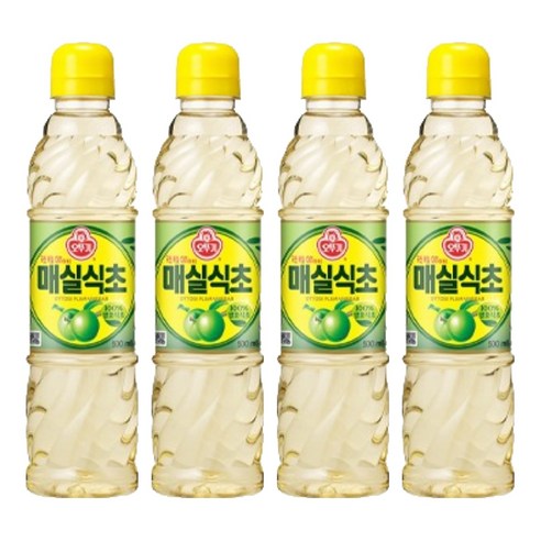 오뚜기 매실 식초 PET, 500ml, 4개