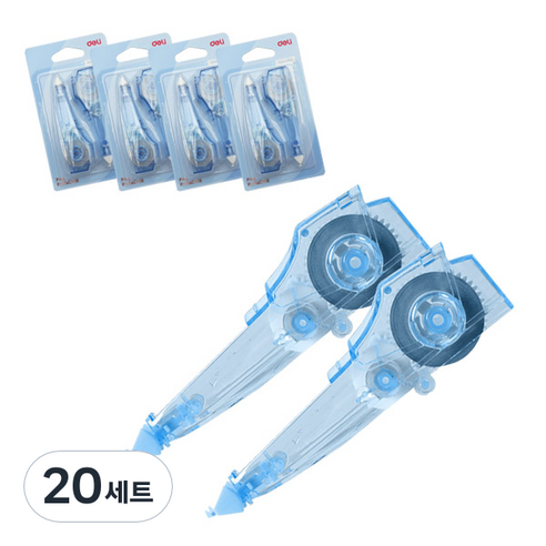 델리 마카롱 수정 테이프 리필 71470 2개, 블루, 20세트
