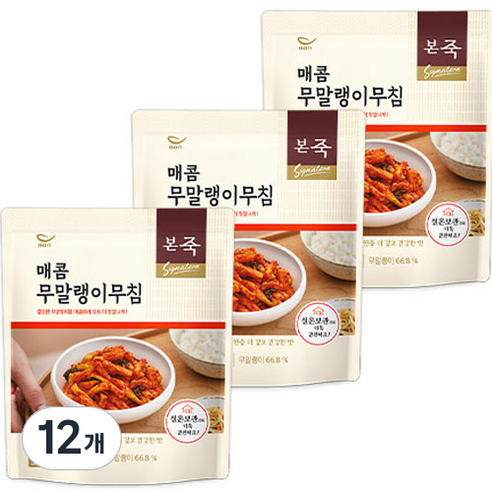 본죽 매콤 무말랭이무침, 80g, 12개