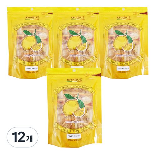 크나버스 리모네또 레몬 캔디, 100g, 12개