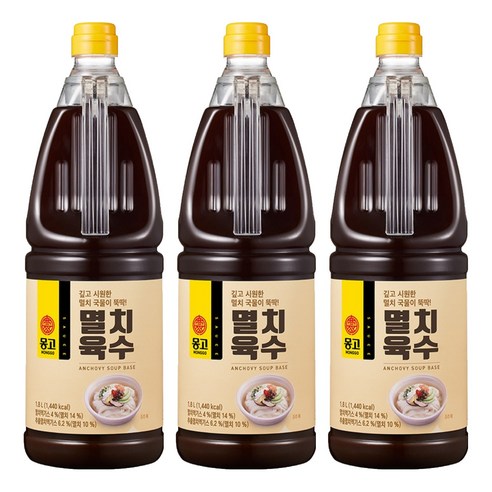 몽고식품 멸치육수, 1.8L, 3개