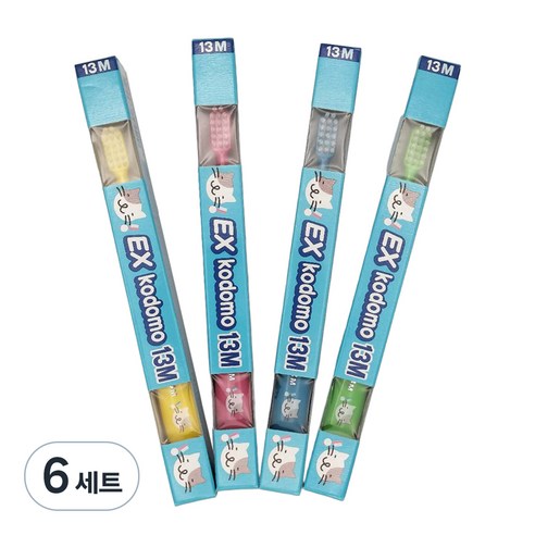 라이온 코도모 유아 칫솔, 혼합색상, 4개입, 6세트