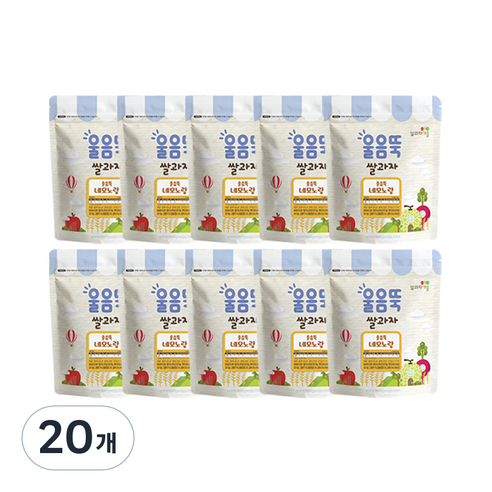 쌀과자마을 울음뚝 과자, 네모노랑, 20개, 30g